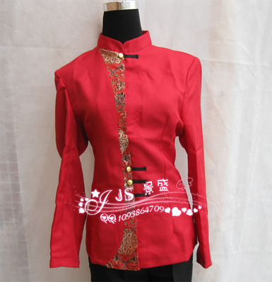 【新款中的靚款 酒店制服 酒店服裝 女服務員工作服熱銷長袖JS135】價格,廠家,圖片,制服、工作服,廣州市番禺區大石景盛酒店用品經營部-